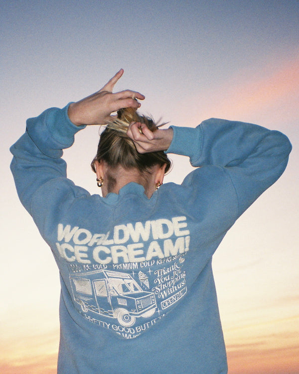 Dandy Ice Cream Crew Neck in Blue