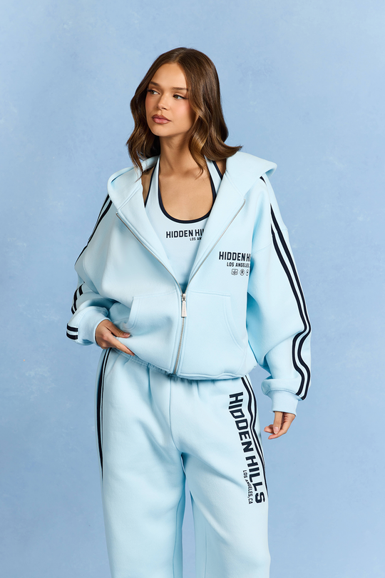 Hidden Hills Striped Zip Hoodie