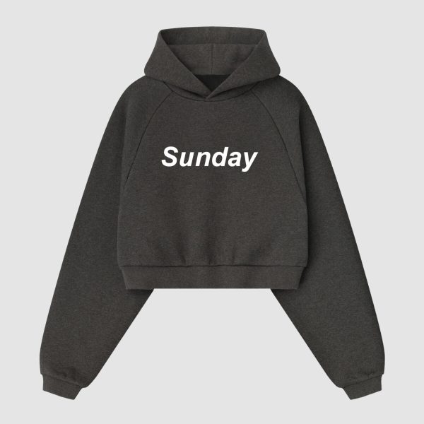 Sunday Heavyweight Applique Hoodie Dark Taupe