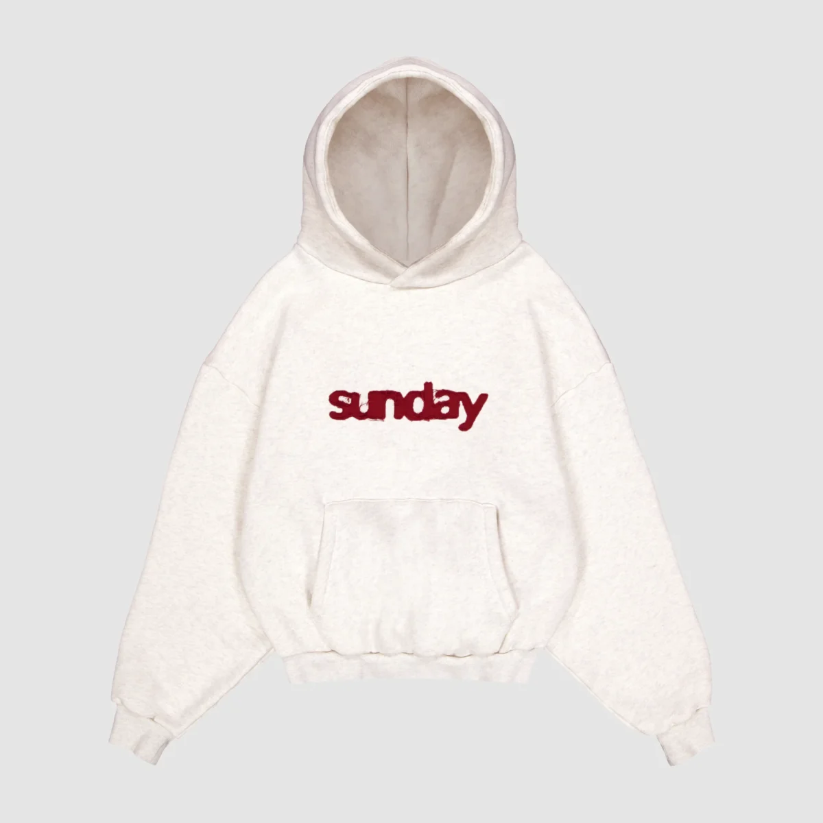 Sunday Heavyweight Applique Hoodie Oatmeal