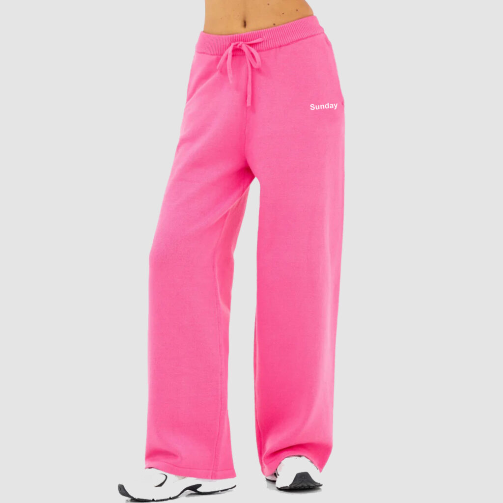 Sunday Heavyweight Straight Leg Tracks Dark Pink