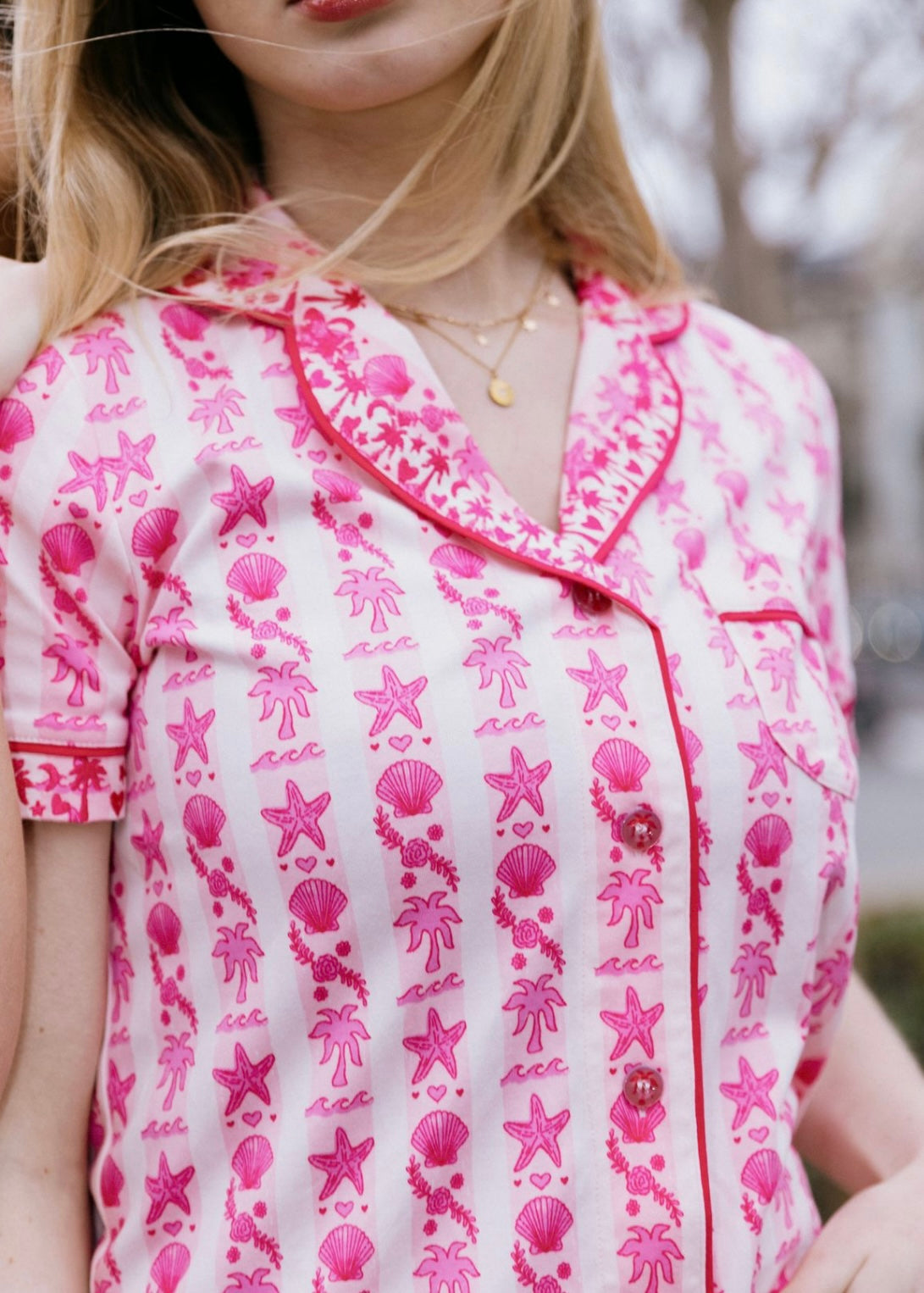 Pink Palm Puff Pink Palm Pajamas